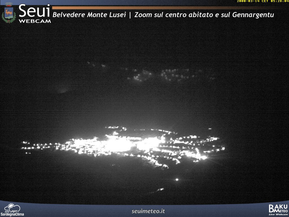 time-lapse frame, Monte Lusei Seui webcam