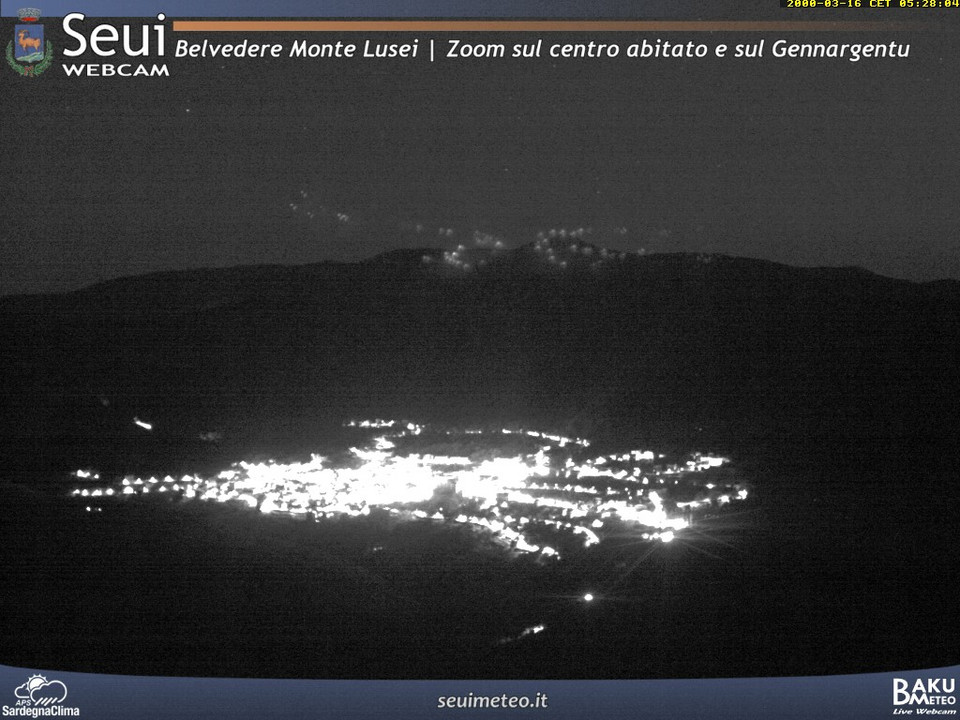 time-lapse frame, Monte Lusei Seui webcam