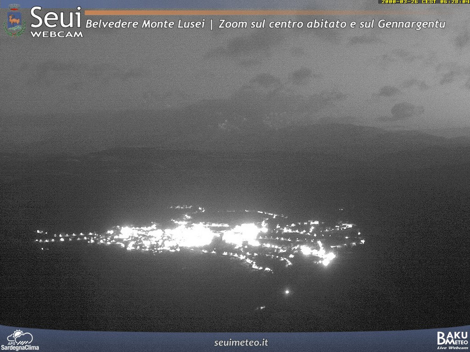time-lapse frame, Monte Lusei Seui webcam