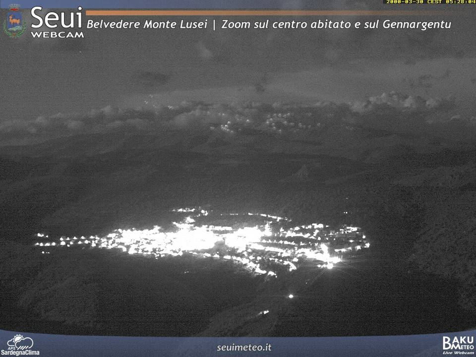 time-lapse frame, Monte Lusei Seui webcam