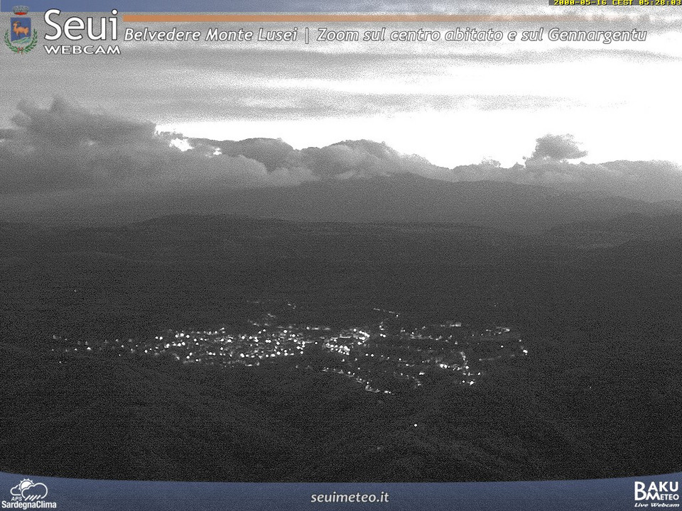 time-lapse frame, Monte Lusei Seui webcam