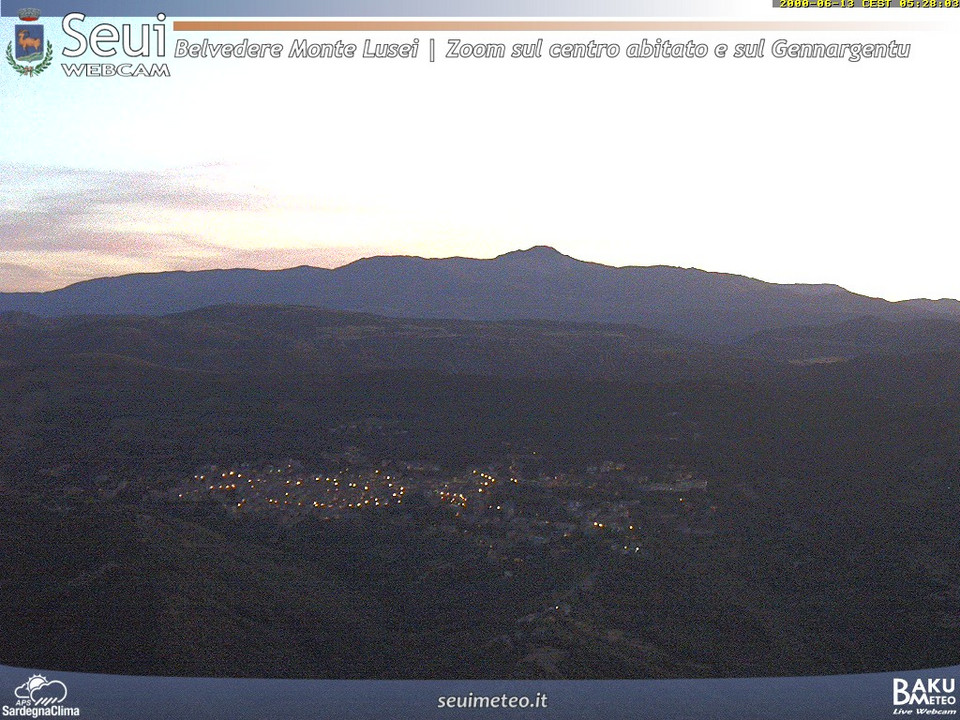 time-lapse frame, Monte Lusei Seui webcam