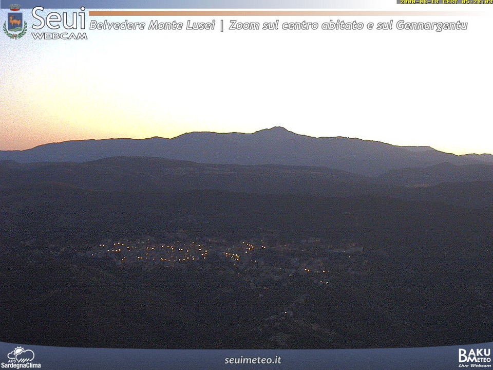 time-lapse frame, Monte Lusei Seui webcam