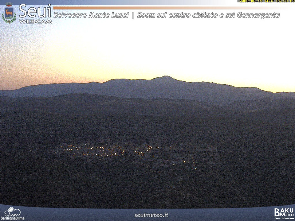 time-lapse frame, Monte Lusei Seui webcam