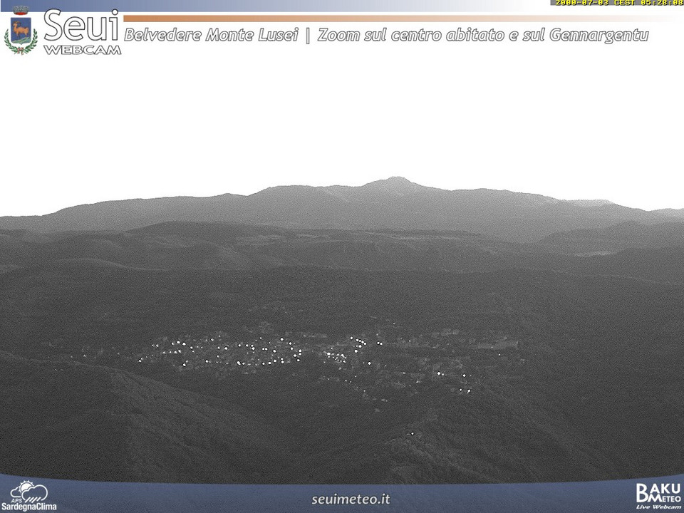 time-lapse frame, Monte Lusei Seui webcam
