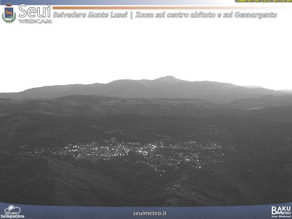 time-lapse frame, Monte Lusei Seui webcam