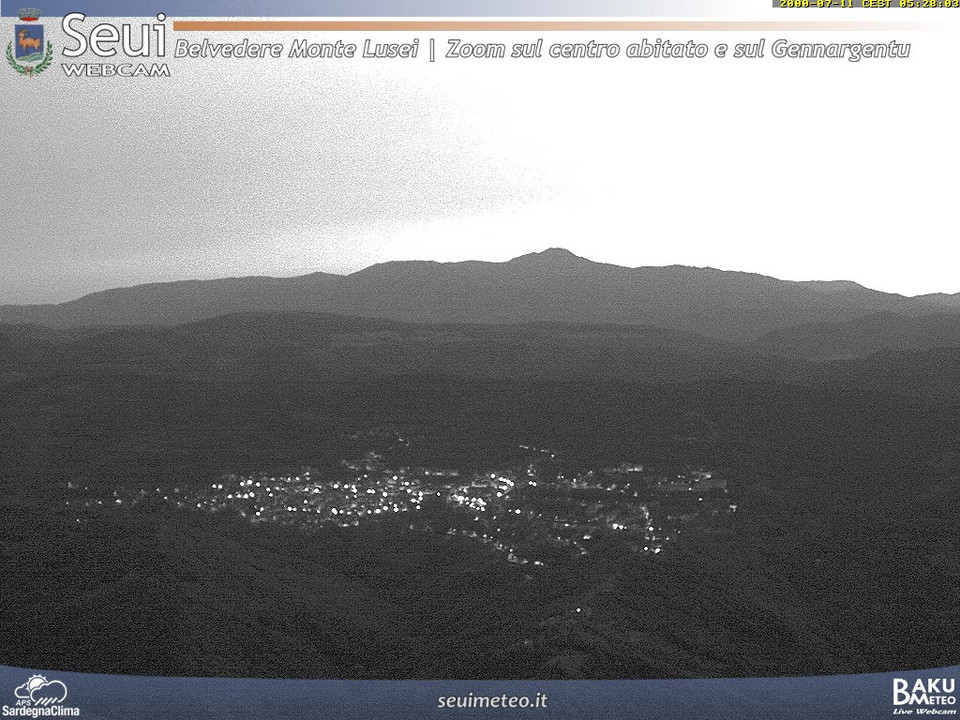 time-lapse frame, Monte Lusei Seui webcam