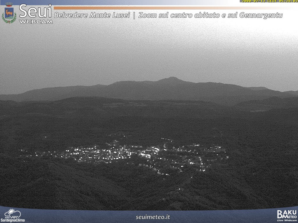 time-lapse frame, Monte Lusei Seui webcam