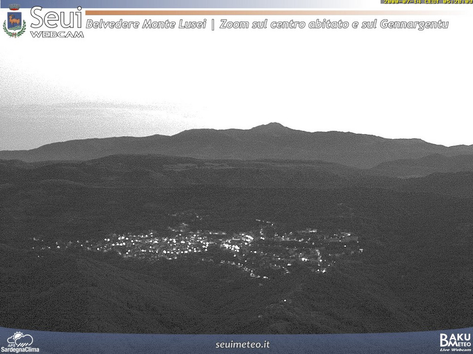 time-lapse frame, Monte Lusei Seui webcam