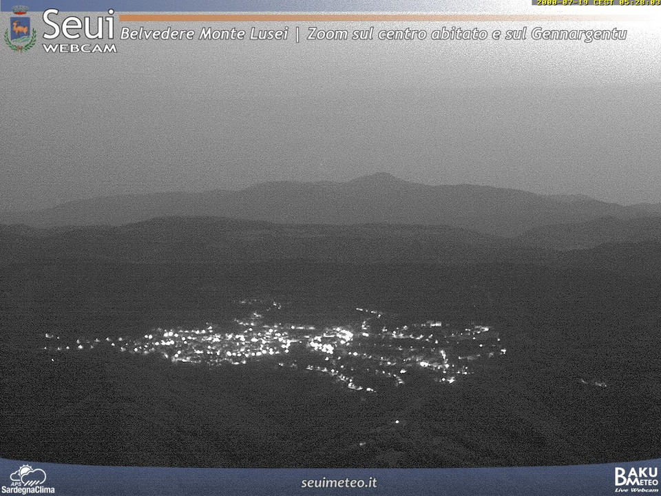 time-lapse frame, Monte Lusei Seui webcam
