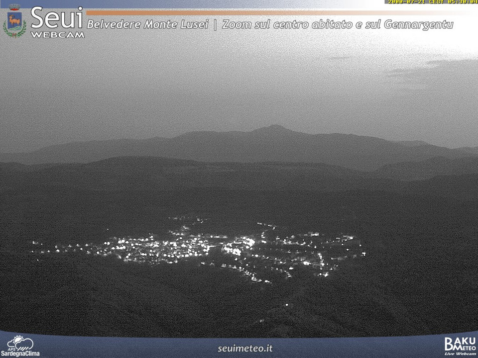 time-lapse frame, Monte Lusei Seui webcam