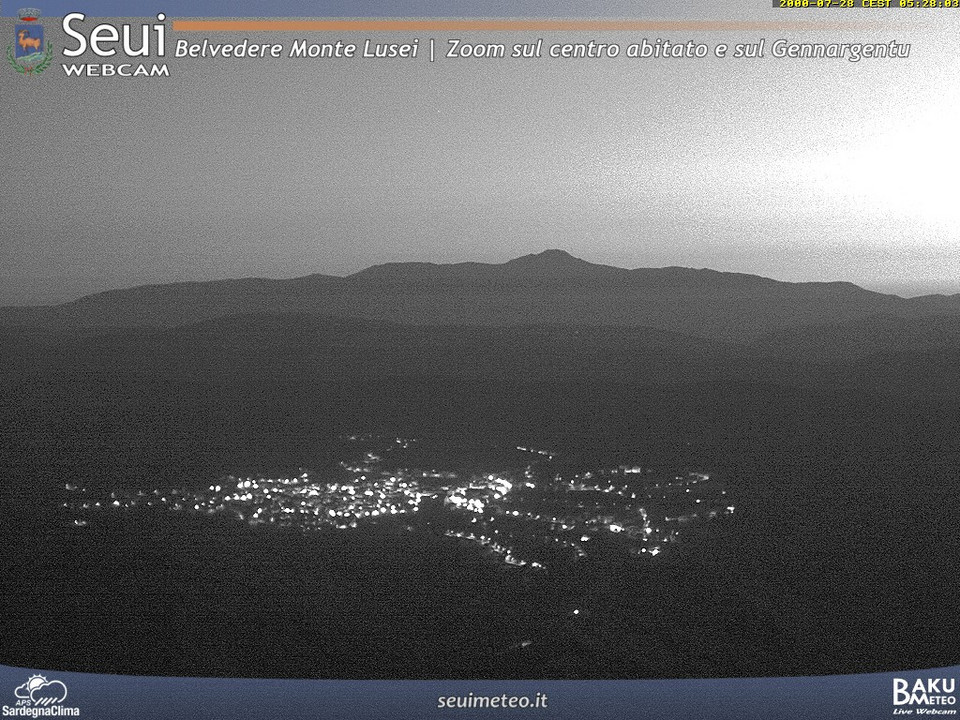 time-lapse frame, Monte Lusei Seui webcam