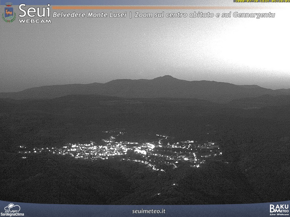 time-lapse frame, Monte Lusei Seui webcam