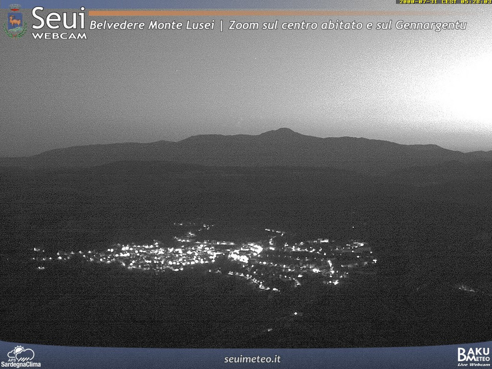 time-lapse frame, Monte Lusei Seui webcam