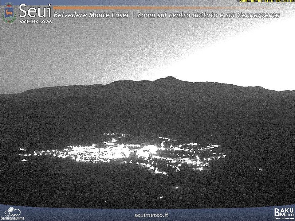 time-lapse frame, Monte Lusei Seui webcam