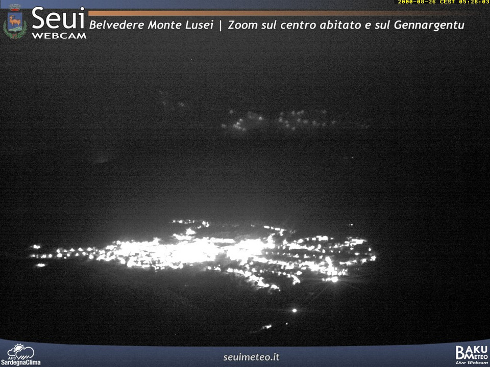 time-lapse frame, Monte Lusei Seui webcam