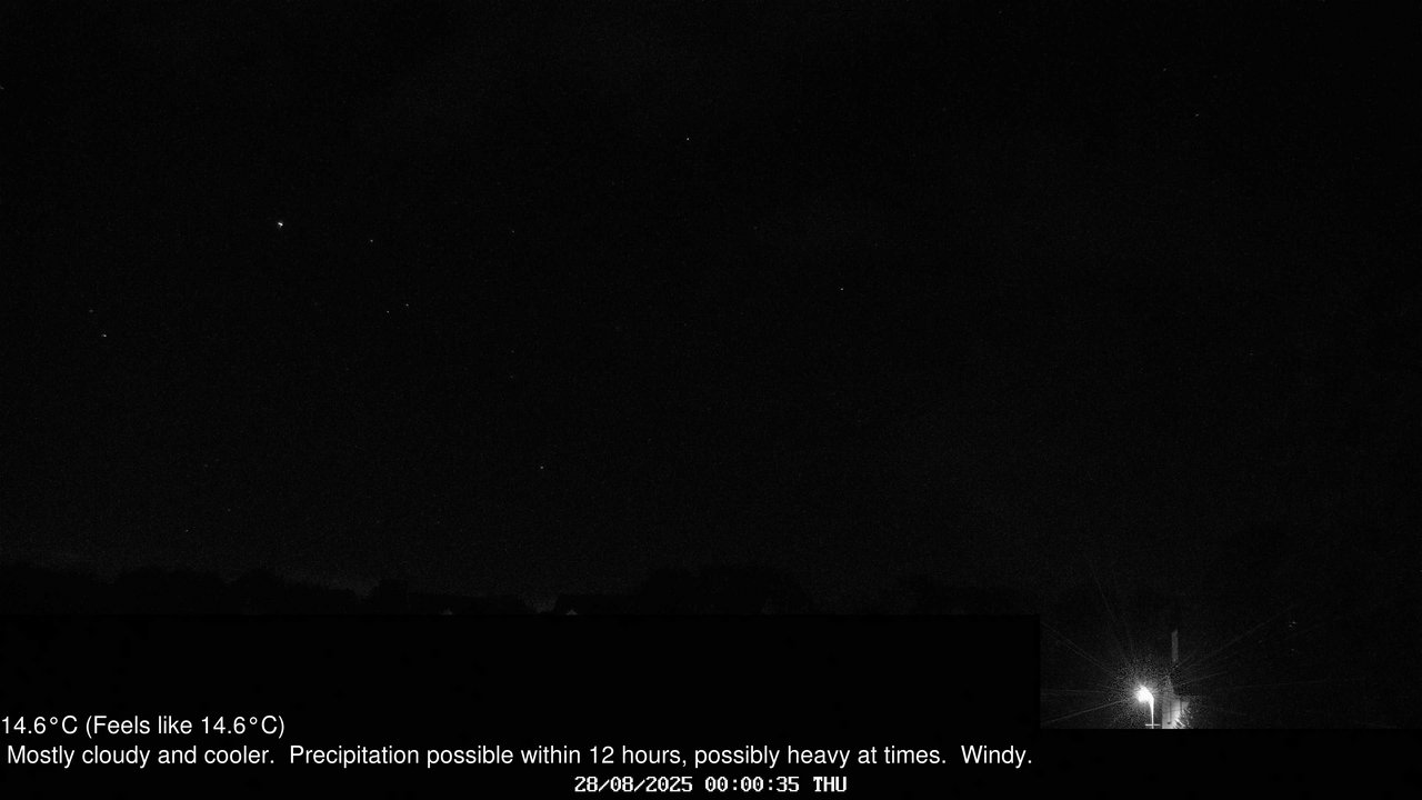 time-lapse frame, Wembury, Devon. Knighton Hill Cam webcam