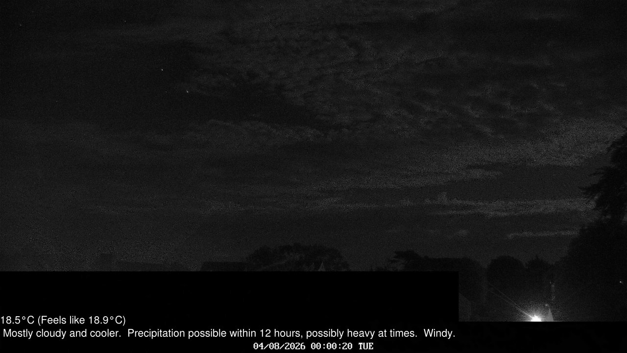 time-lapse frame, Wembury, Devon. Knighton Hill Cam webcam