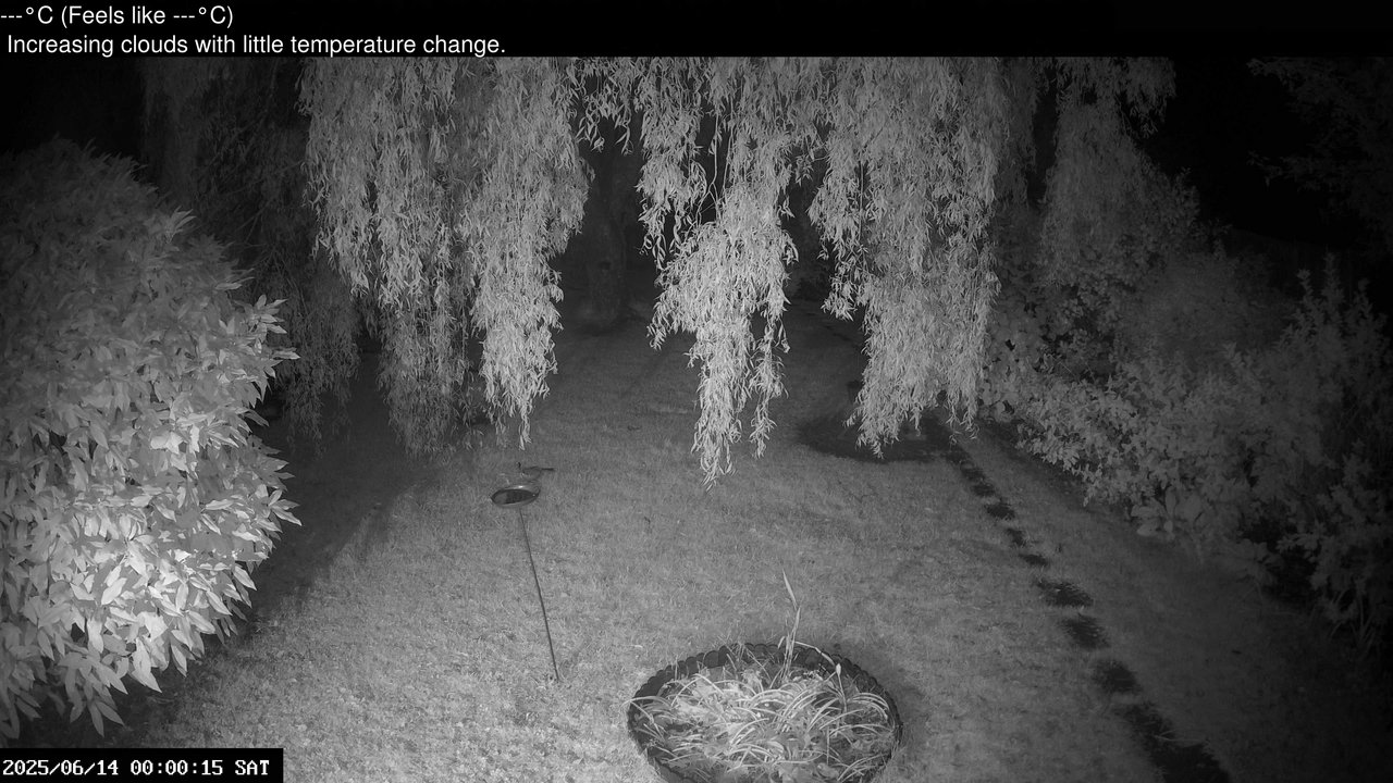 time-lapse frame, Wembury, Devon. Garden Cam webcam