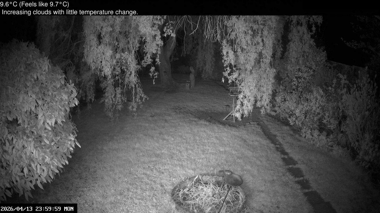 time-lapse frame, Wembury, Devon. Garden Cam webcam