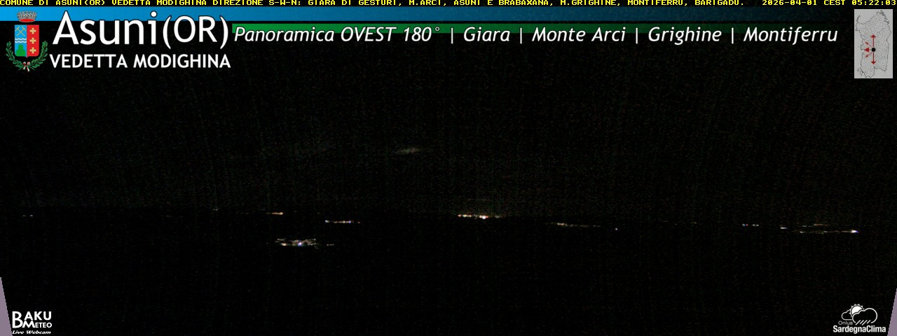 time-lapse frame, Asuni Ovest webcam