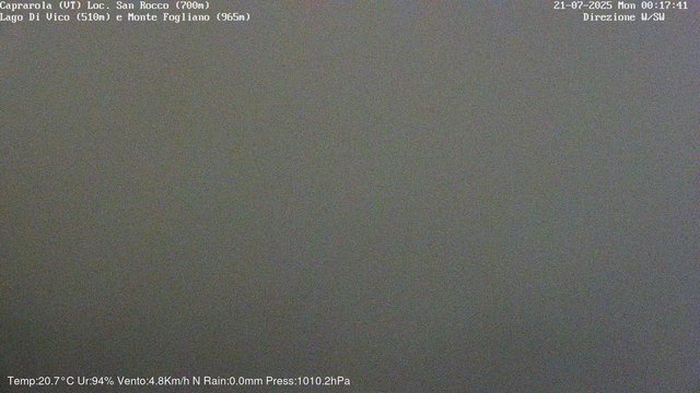 time-lapse frame, Caprarola San Rocco webcam