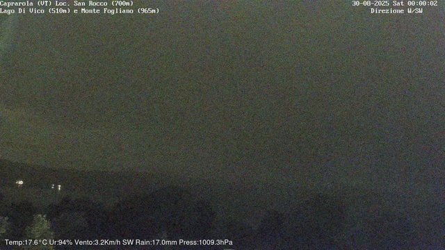 time-lapse frame, Caprarola San Rocco webcam