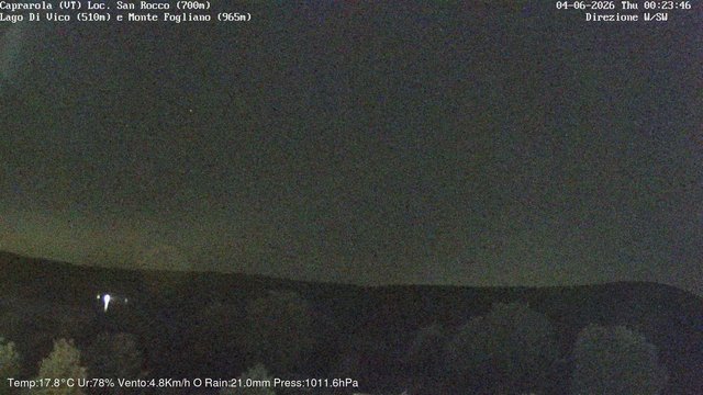 time-lapse frame, Caprarola San Rocco webcam