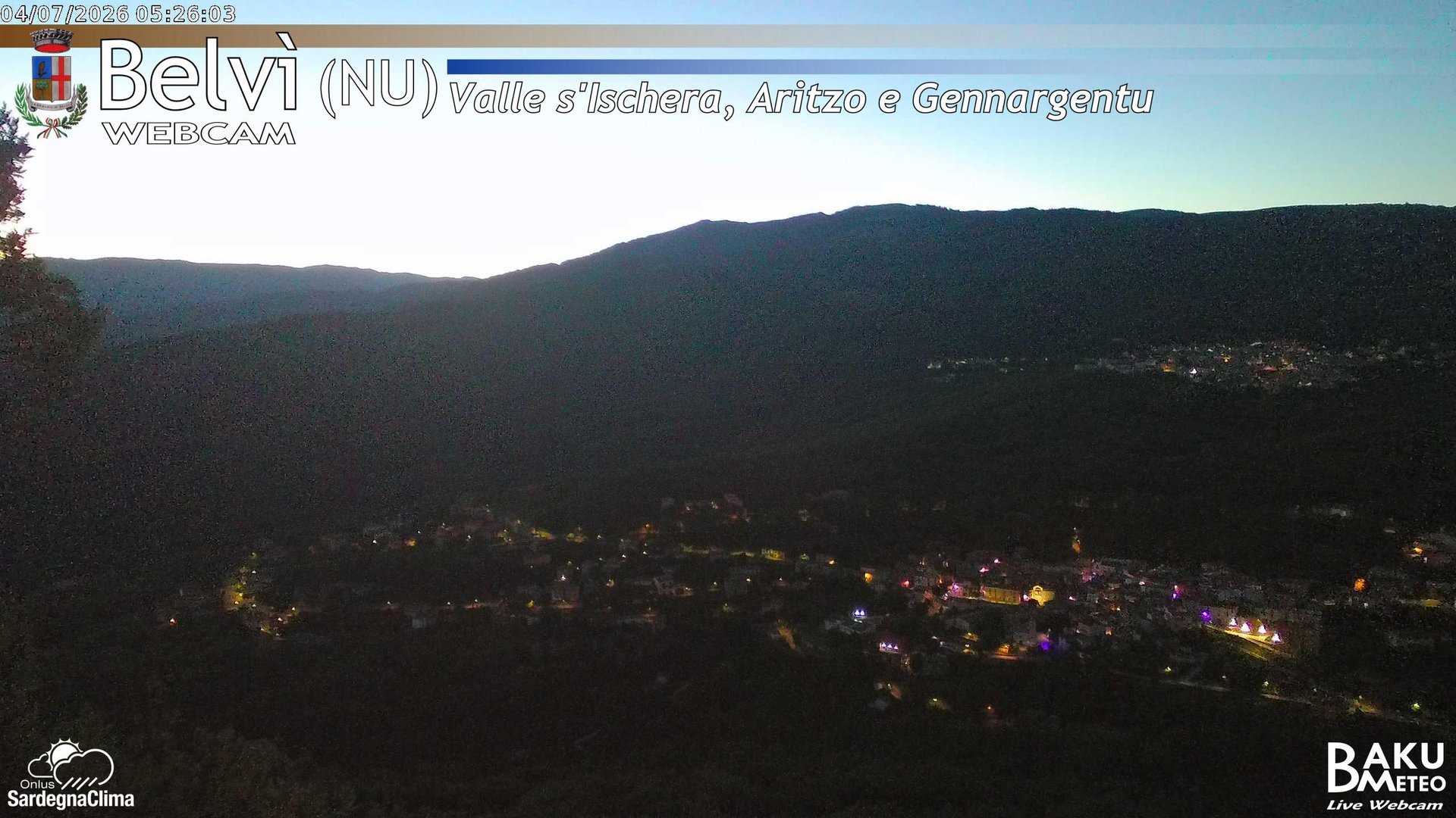 time-lapse frame, Belvì webcam