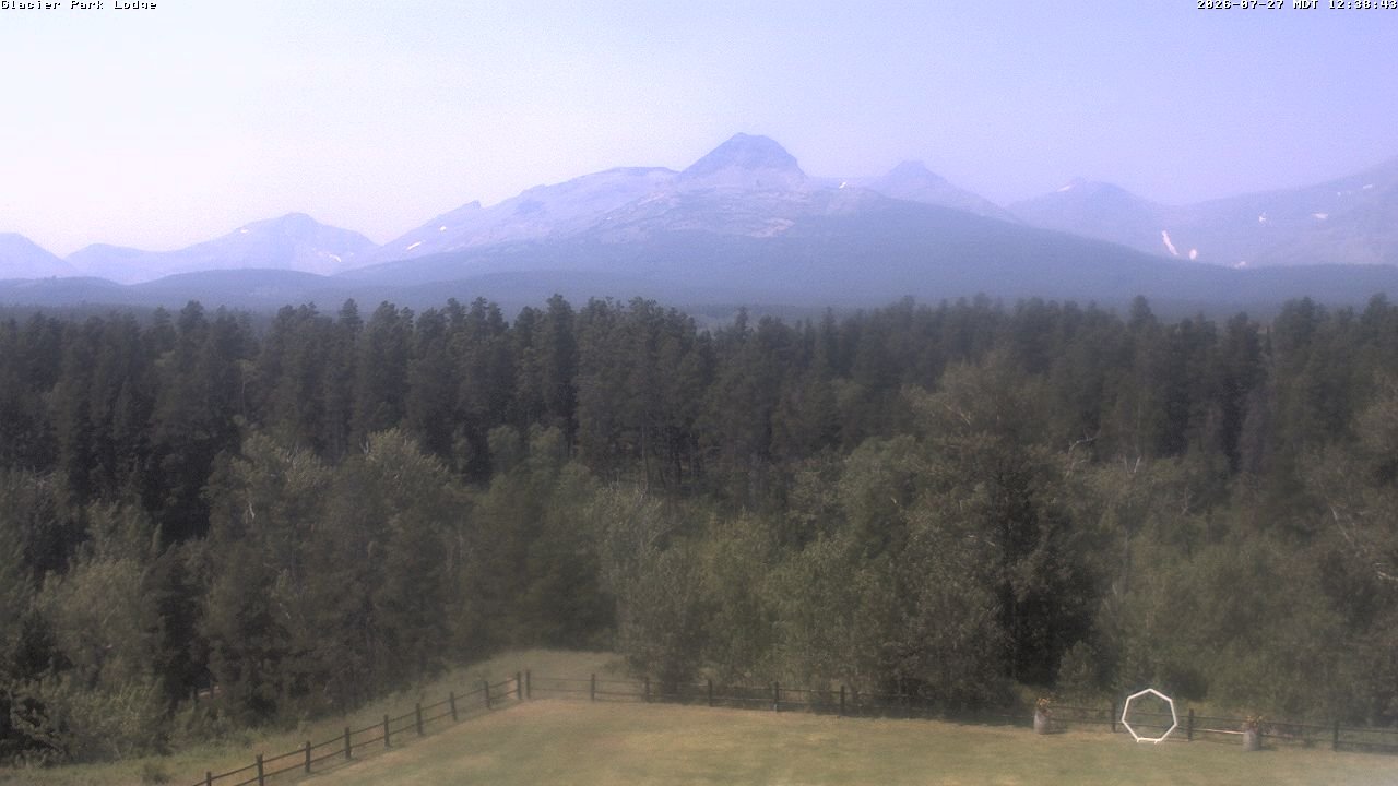 time-lapse frame, Glacier Park Lodge webcam