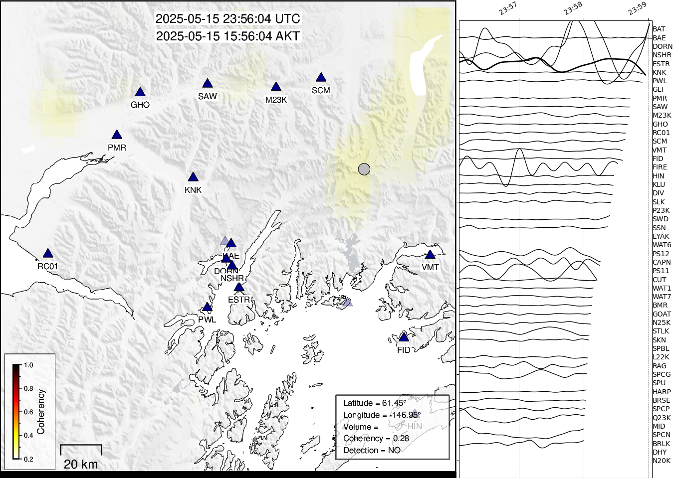 time-lapse frame, Barry Arm seismic energy webcam