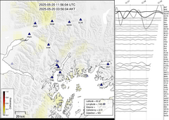 view from Barry Arm seismic energy on 2025-05-20