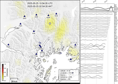 view from Barry Arm seismic energy on 2025-05-25