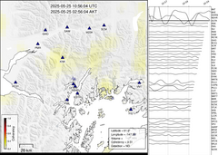 view from Barry Arm seismic energy on 2025-05-25