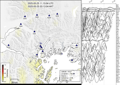 view from Barry Arm seismic energy on 2025-05-25