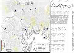 view from Barry Arm seismic energy on 2025-06-14