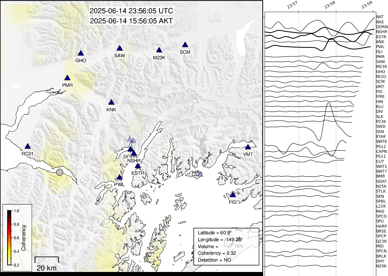 time-lapse frame, Barry Arm seismic energy webcam