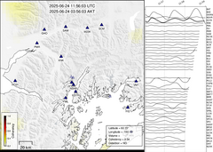 view from Barry Arm seismic energy on 2025-06-24