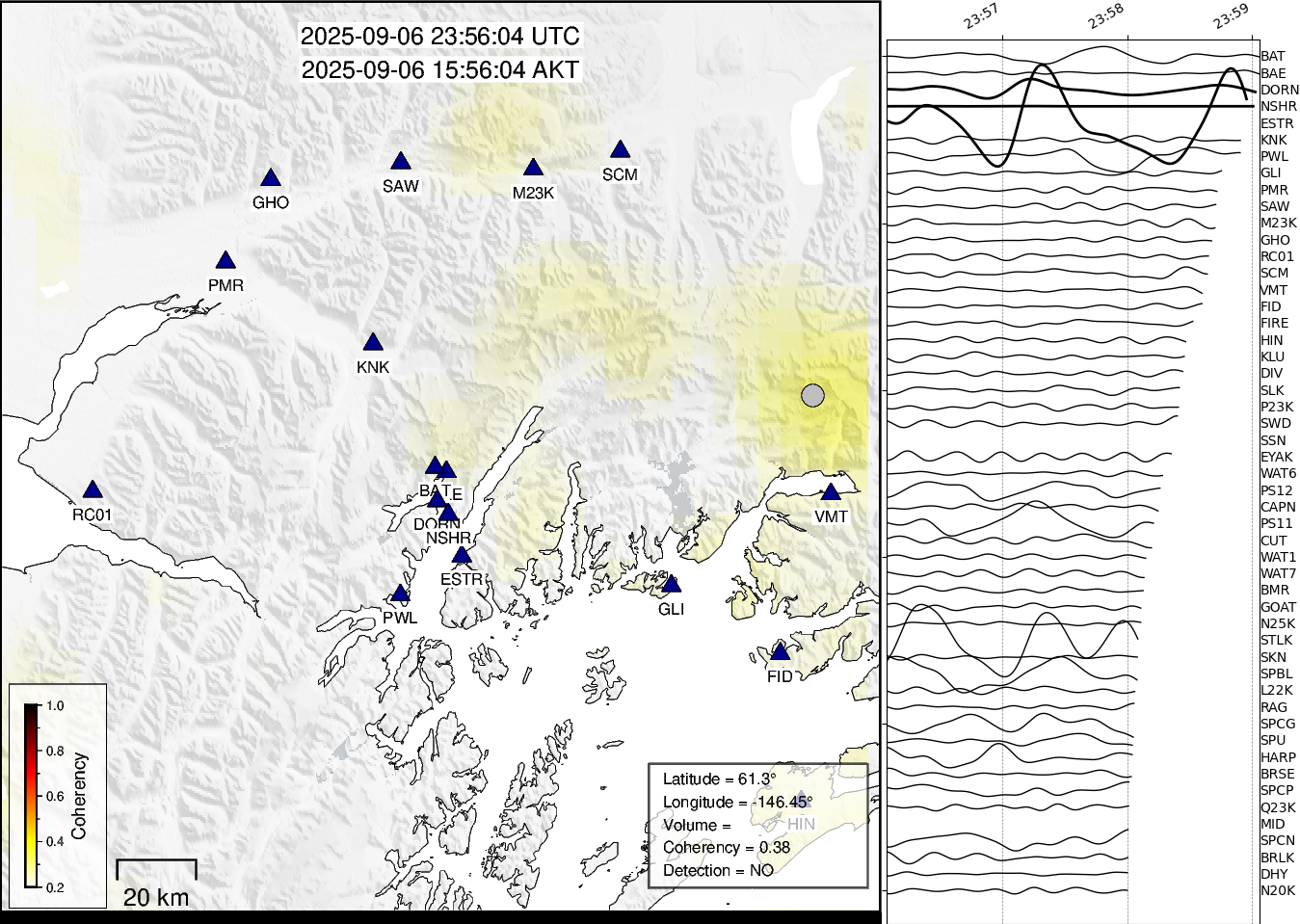 time-lapse frame, Barry Arm seismic energy webcam