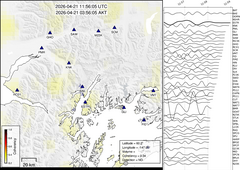 view from Barry Arm seismic energy on 2026-04-21