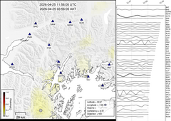 view from Barry Arm seismic energy on 2026-04-25