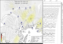 view from Barry Arm seismic energy on 2026-05-02