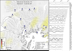 view from Barry Arm seismic energy on 2026-05-02
