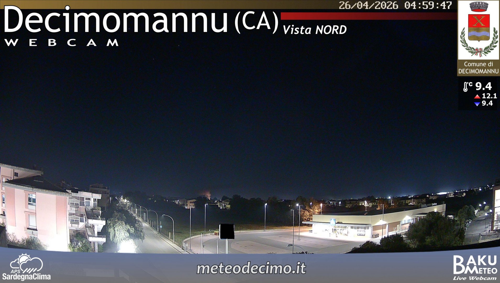 time-lapse frame, Decimomannu Nord webcam
