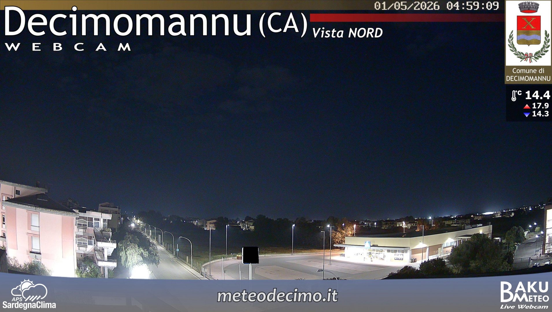 time-lapse frame, Decimomannu Nord webcam