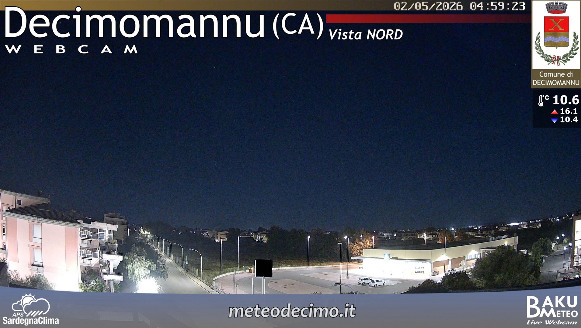 time-lapse frame, Decimomannu Nord webcam