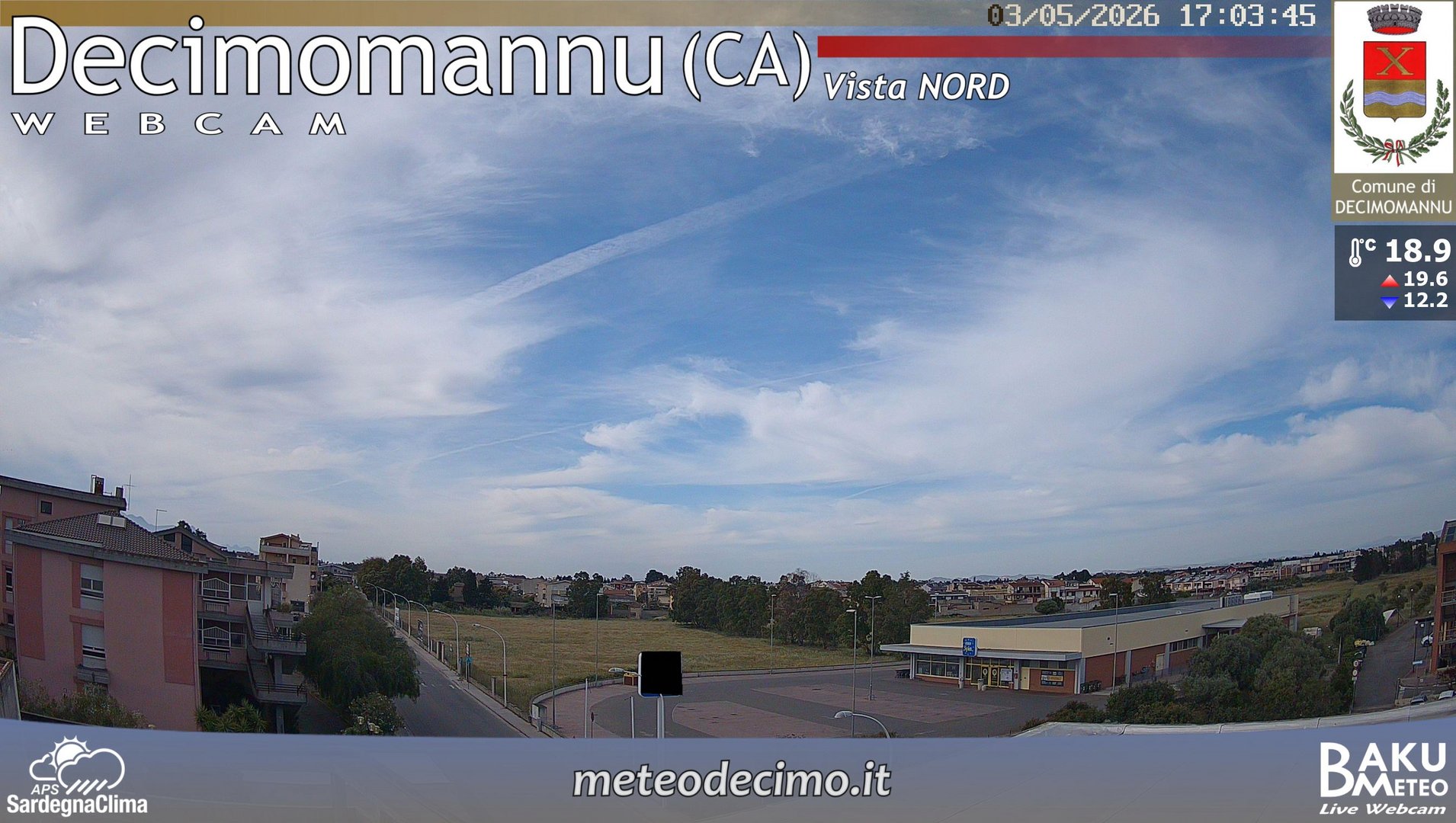 time-lapse frame, Decimomannu Nord webcam