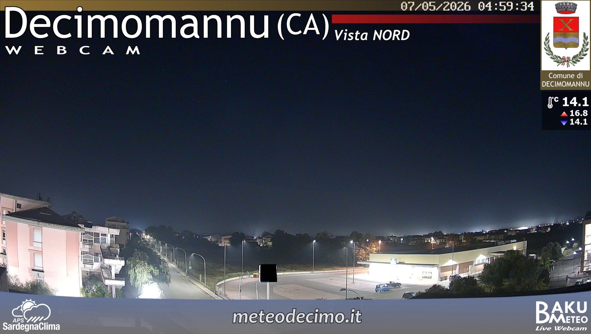 time-lapse frame, Decimomannu Nord webcam