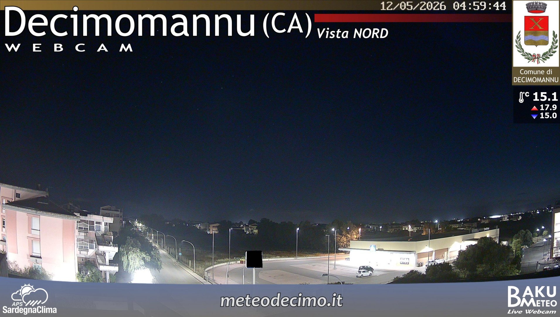 time-lapse frame, Decimomannu Nord webcam