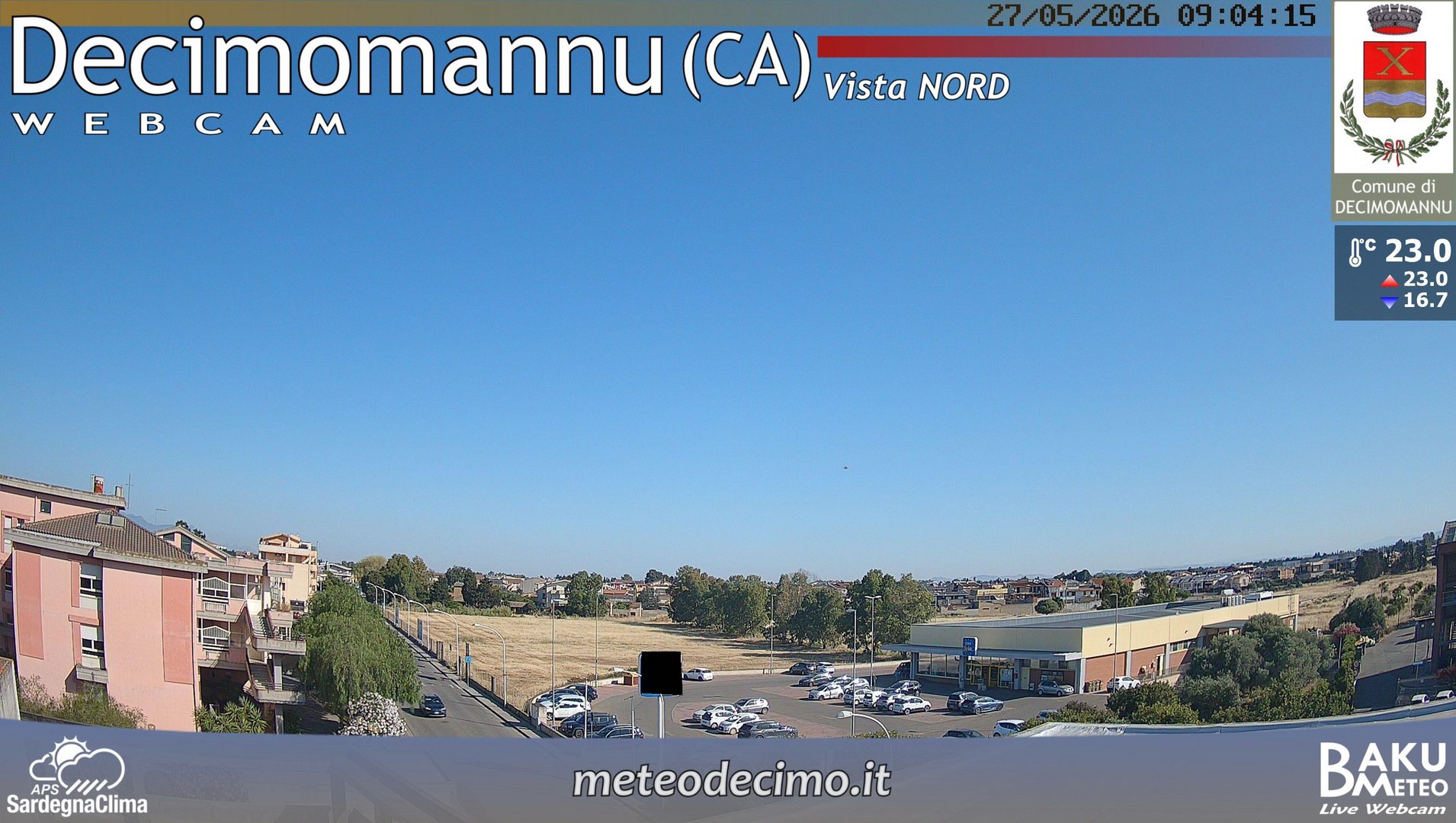 time-lapse frame, Decimomannu Nord webcam